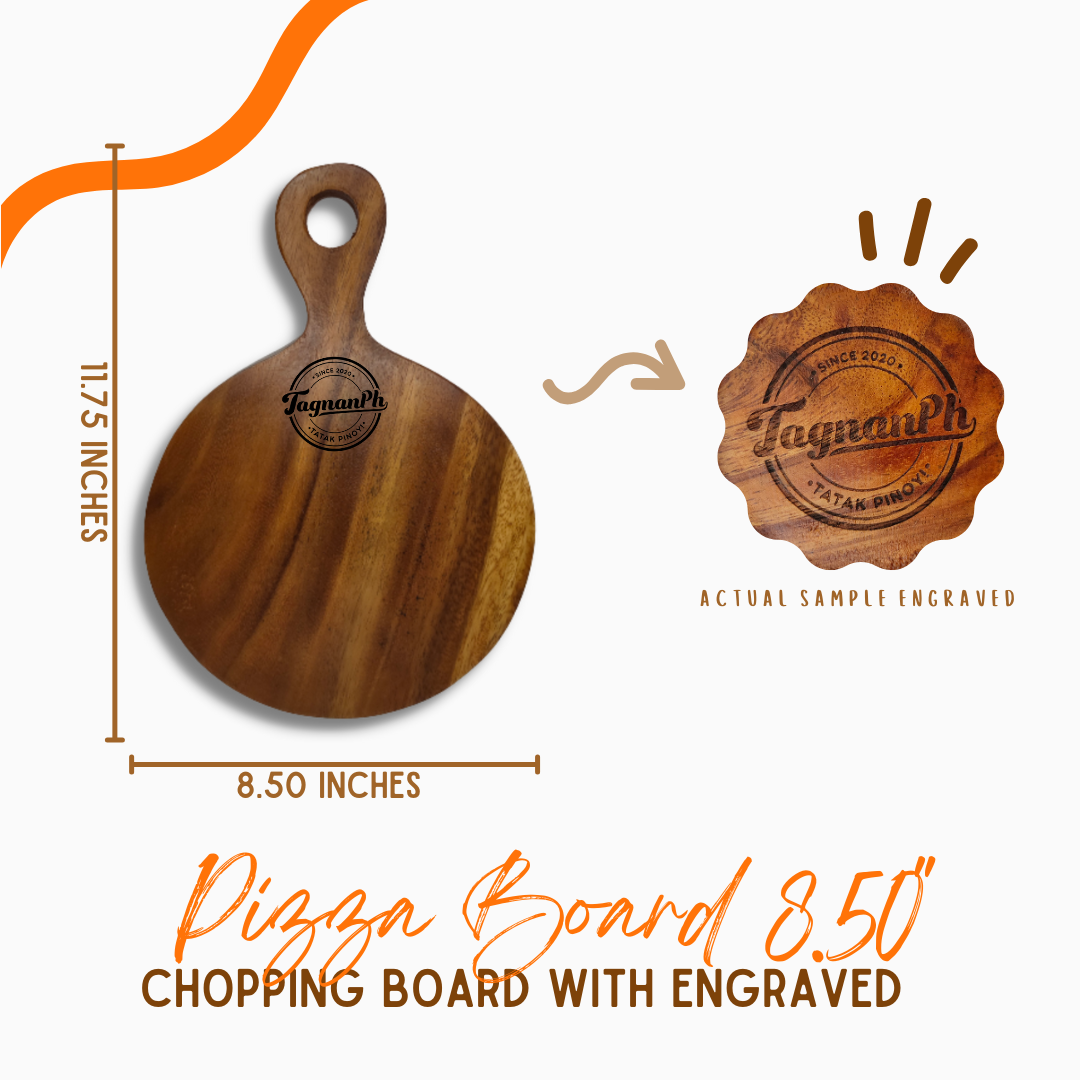 Small boards with Personalized Engraving made from Acacia Wood