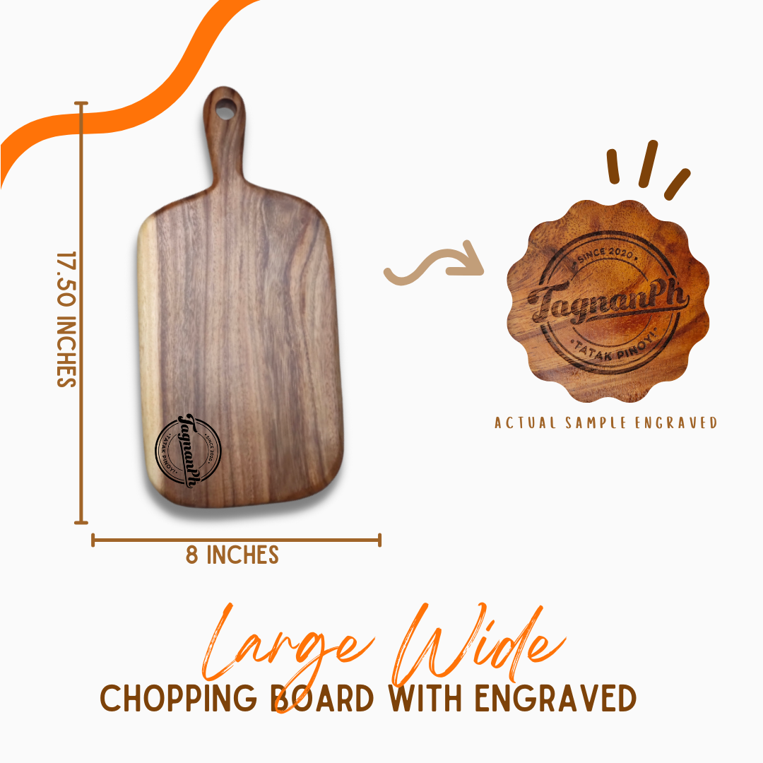 Big boards with Personalized Engraving made from Acacia Wood