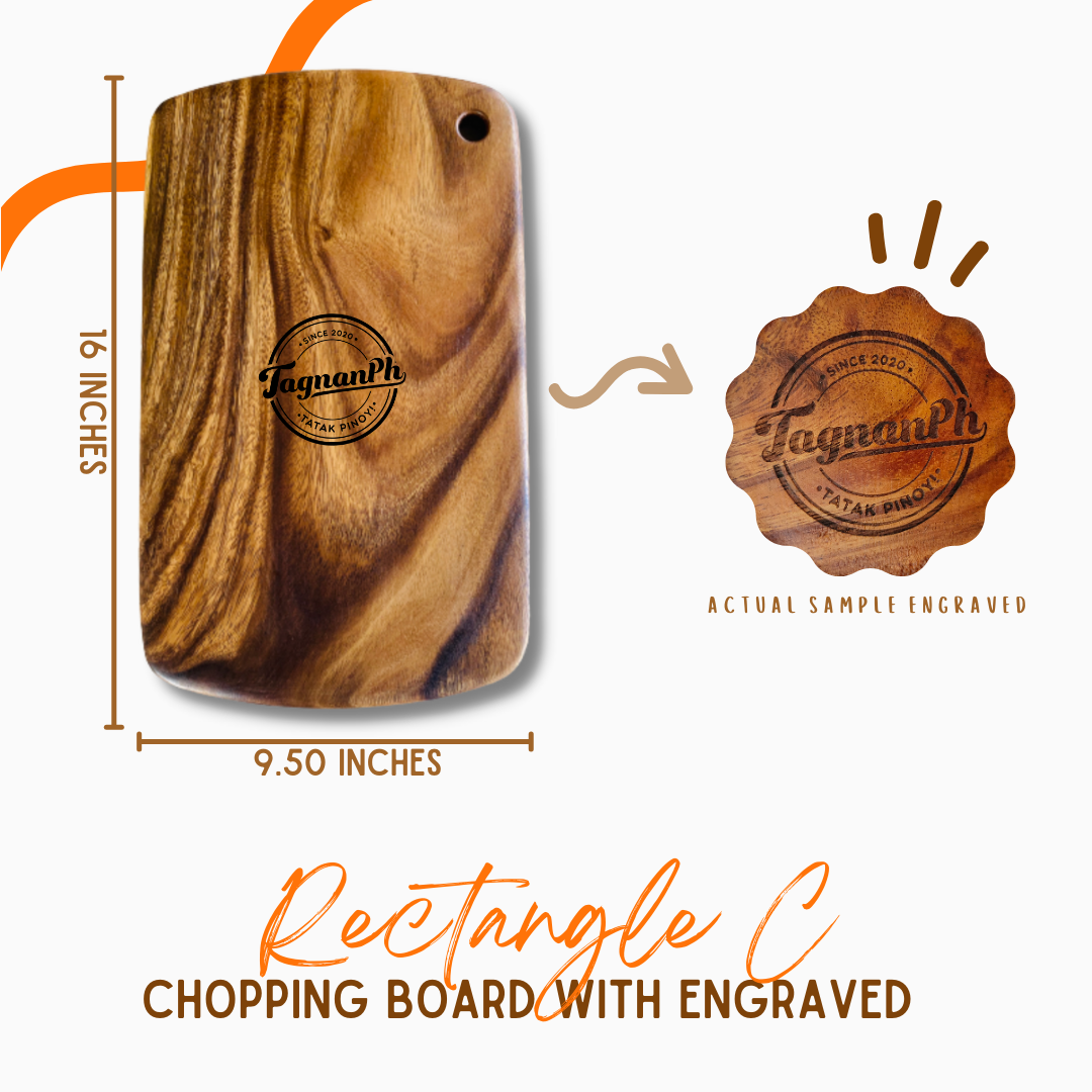 Big boards with Personalized Engraving made from Acacia Wood