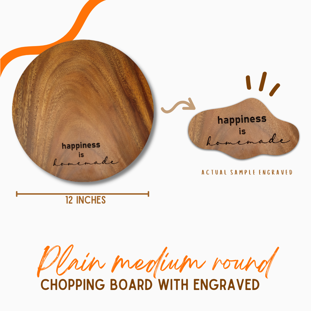 Big boards with Personalized Engraving made from Acacia Wood