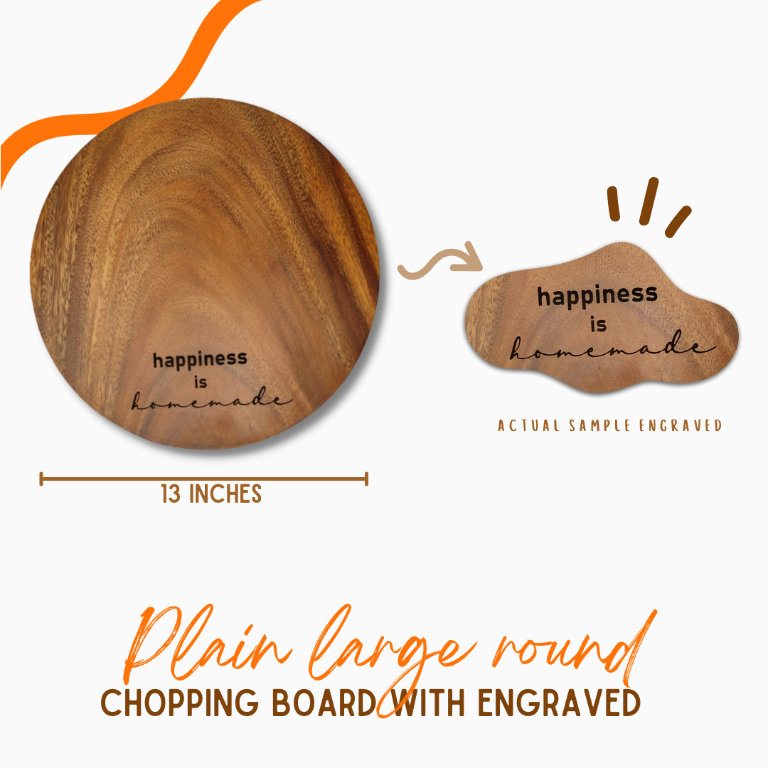 Big boards with Personalized Engraving made from Acacia Wood