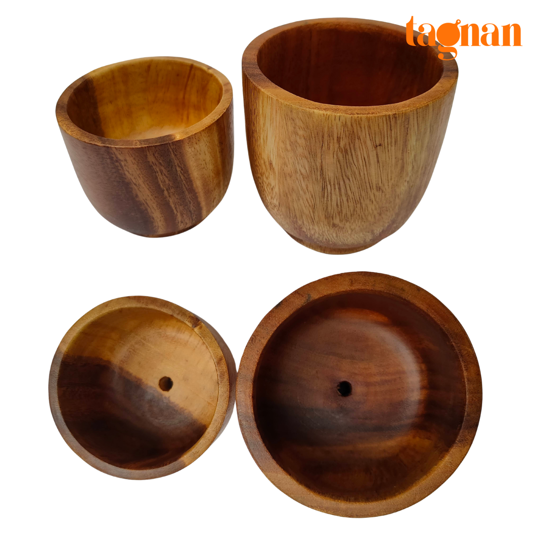 Wooden Pots made from acacia