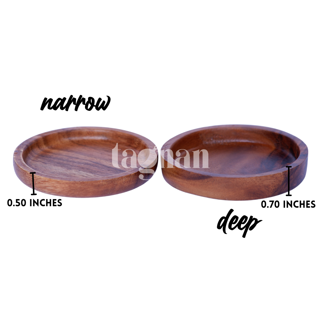 Round Coaster made from Acacia Wood