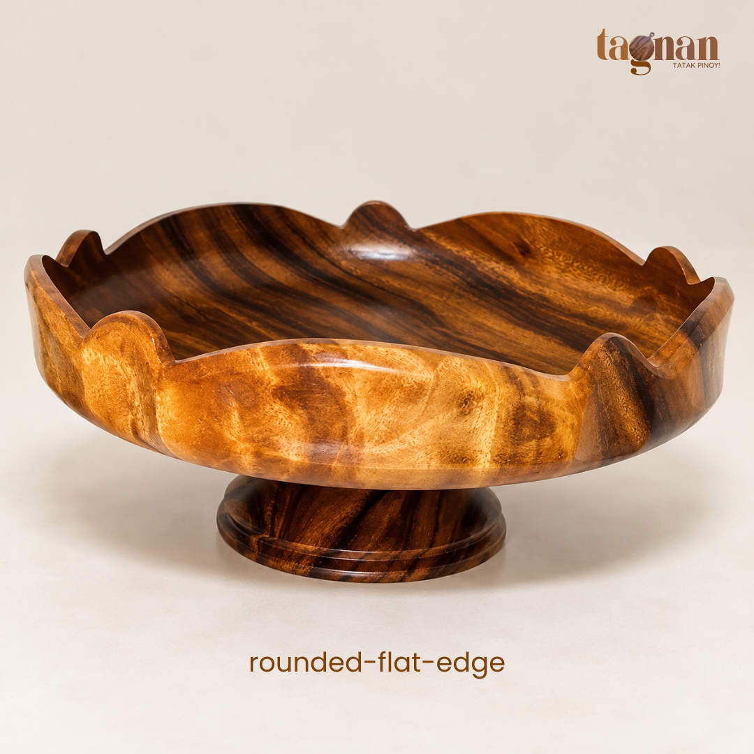 Acacia Wooden Footed Fruit Bowl