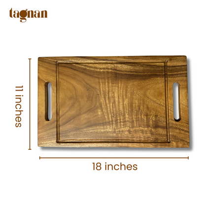 Wooden Steak Board with dual handles