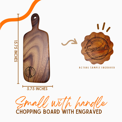 Small boards with Personalized Engraving made from Acacia Wood