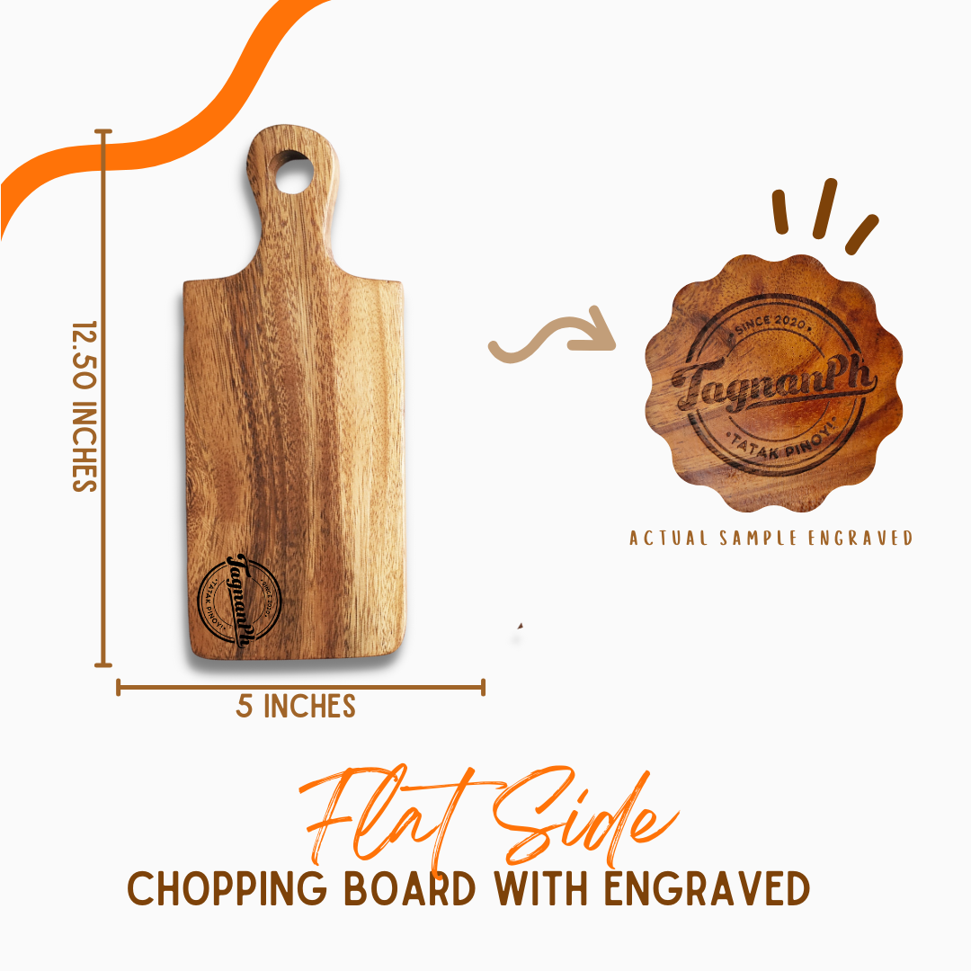 Small boards with Personalized Engraving made from Acacia Wood
