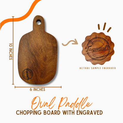 Small boards with Personalized Engraving made from Acacia Wood
