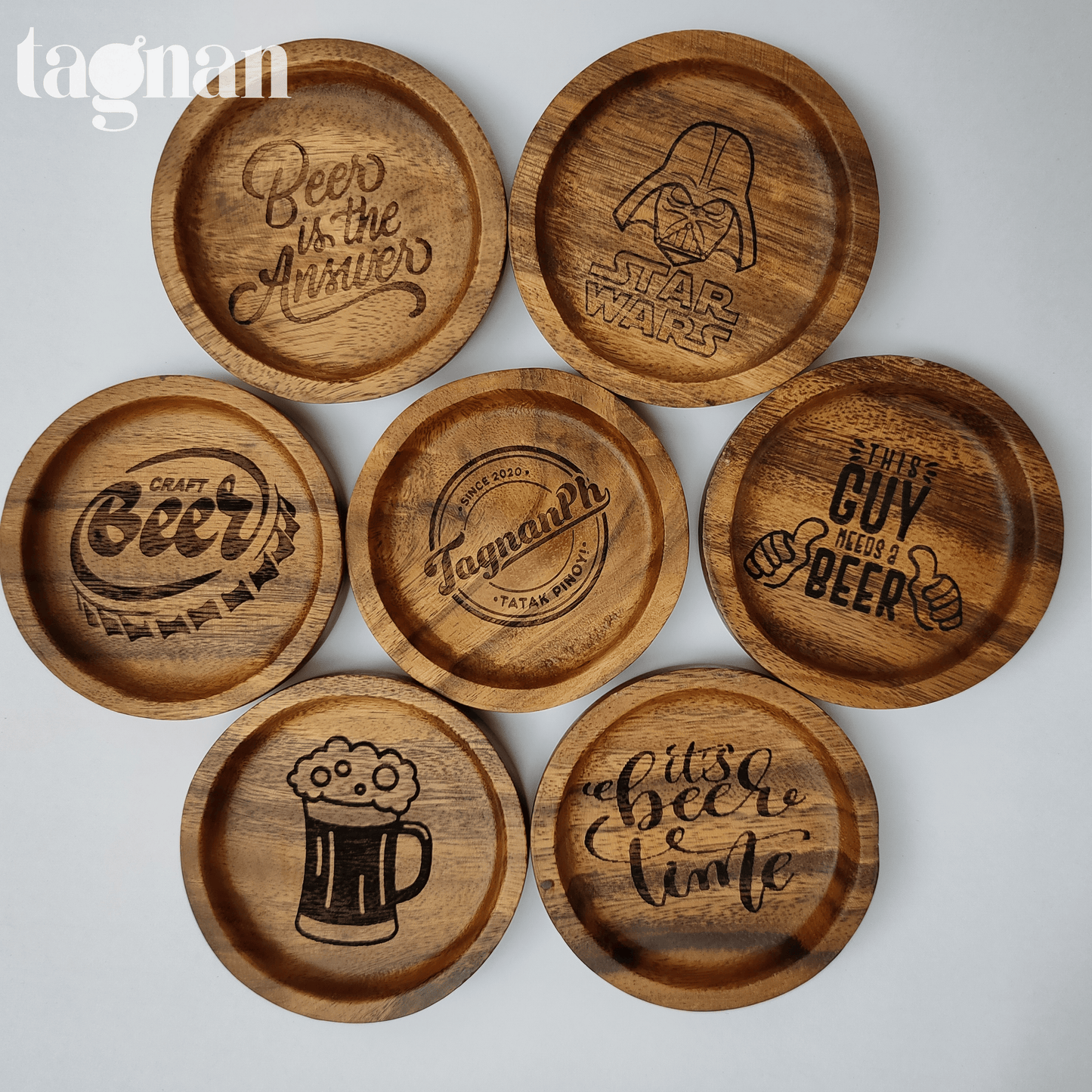 Personalized Coaster made from Acacia Wood