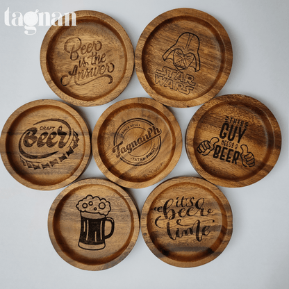 Personalized Coaster made from Acacia Wood