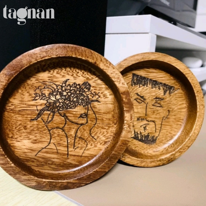 Personalized Coaster made from Acacia Wood