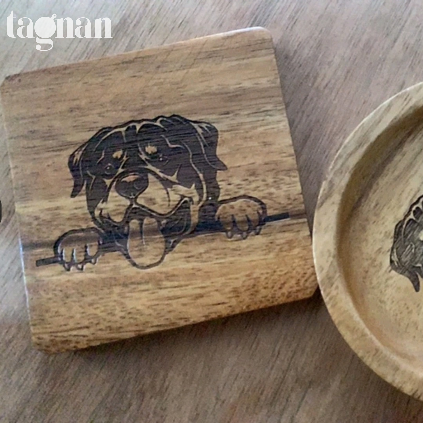 Personalized Coaster made from Acacia Wood
