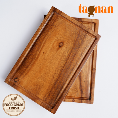 Rectangle Steak Board 8x12 made from Acacia Wood